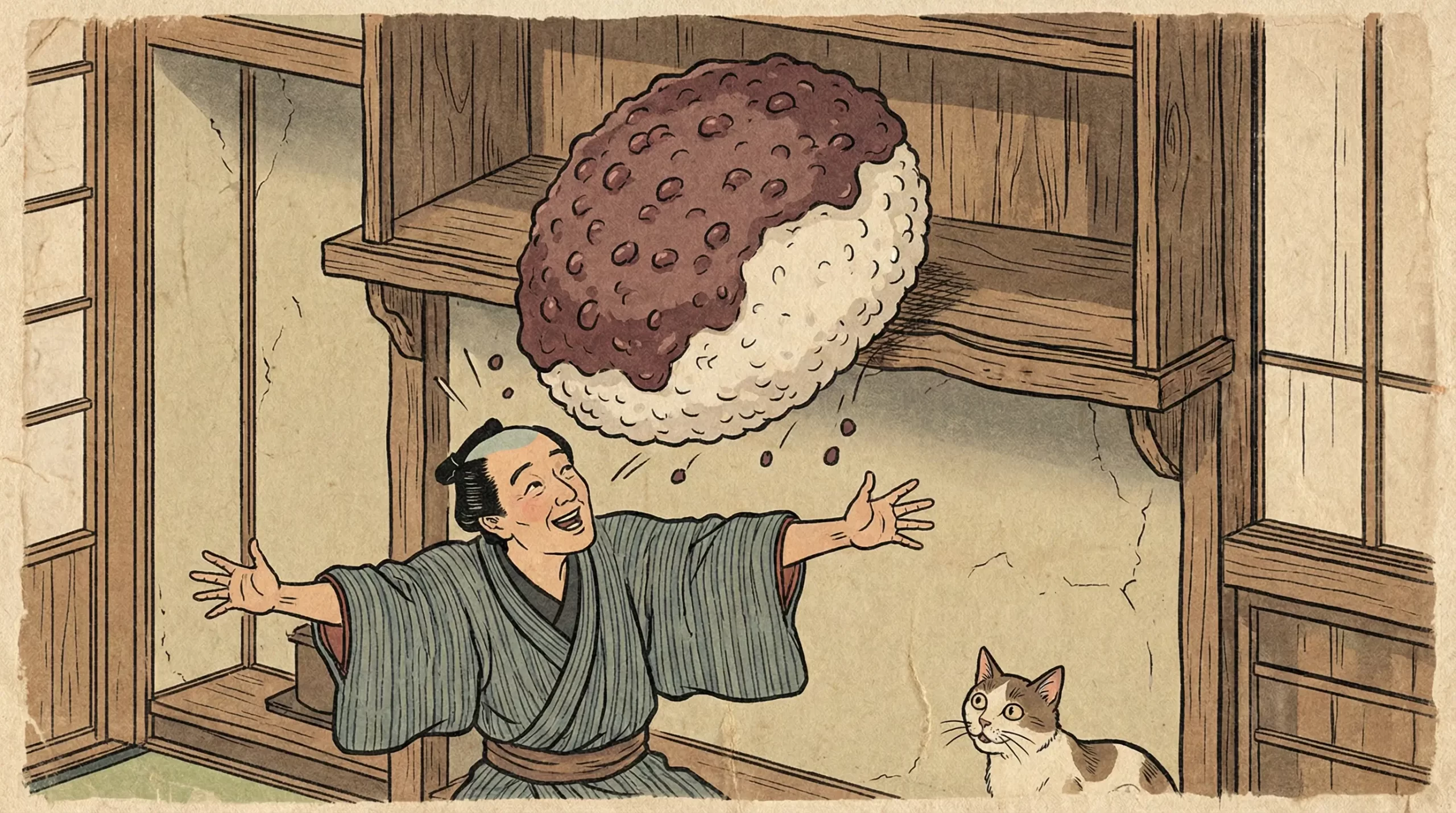 棚からぼたもち