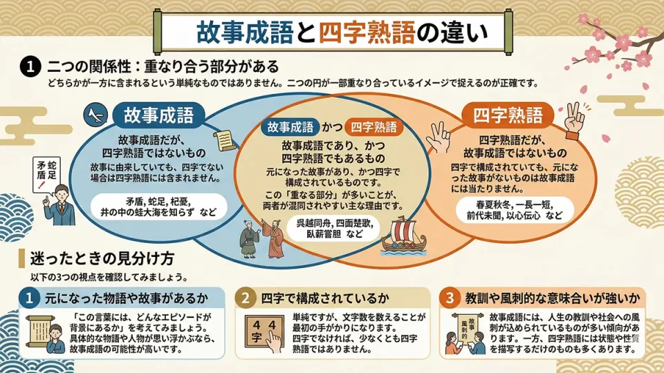 故事成語と四字熟語の違い