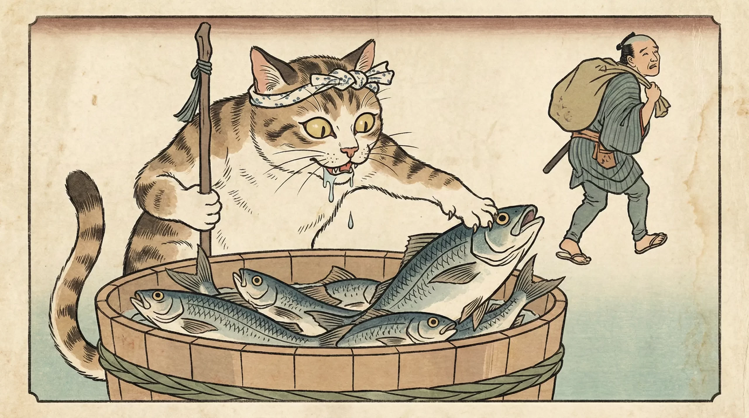 猫に魚の番