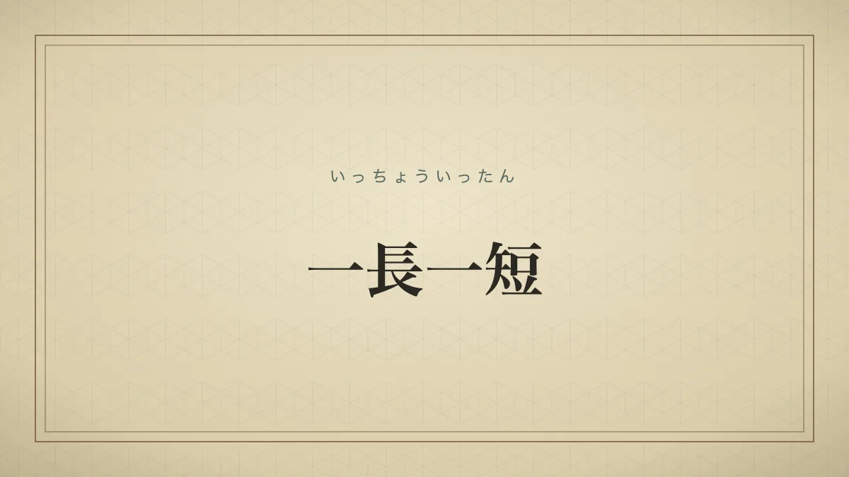 一長一短