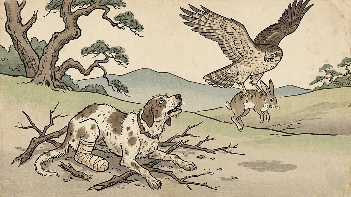 犬骨折って鷹の餌食