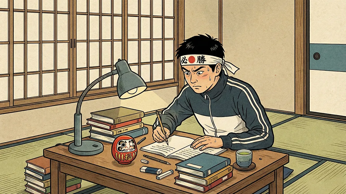 勉強を頑張る受験生