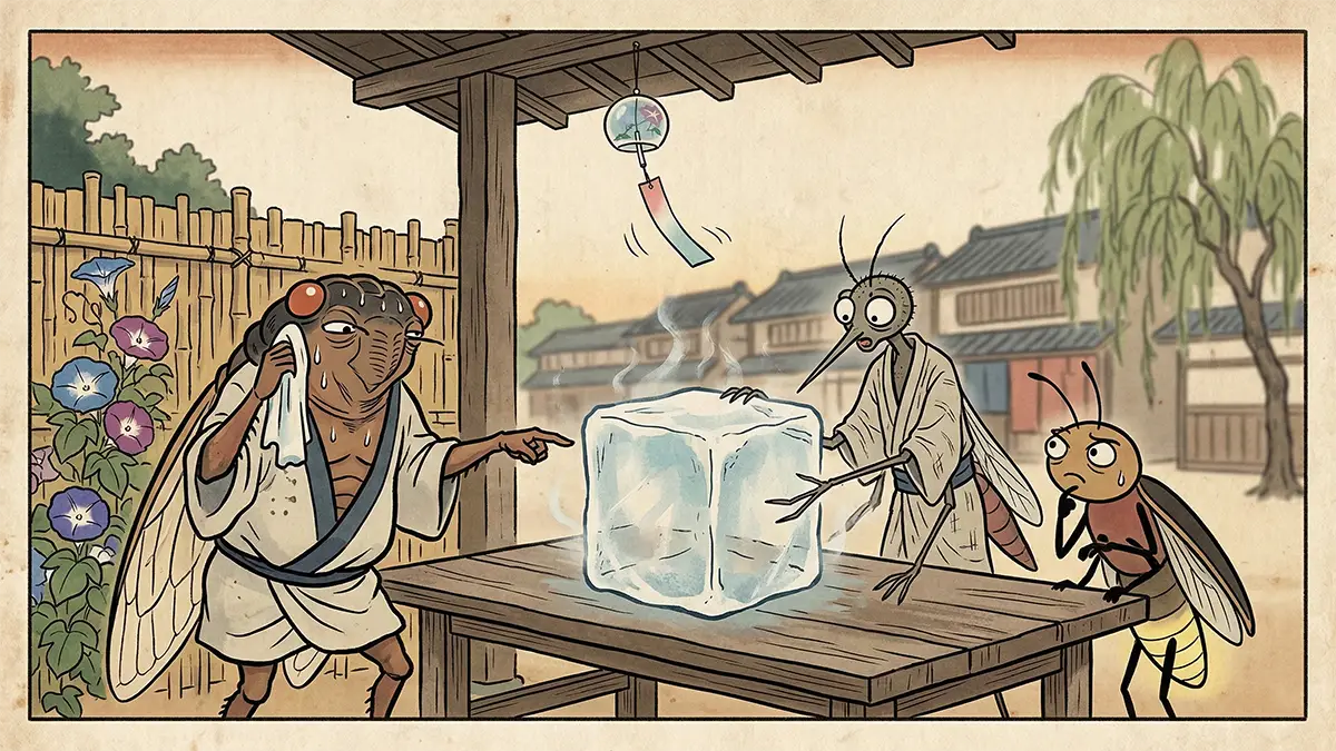 夏の虫氷を疑う