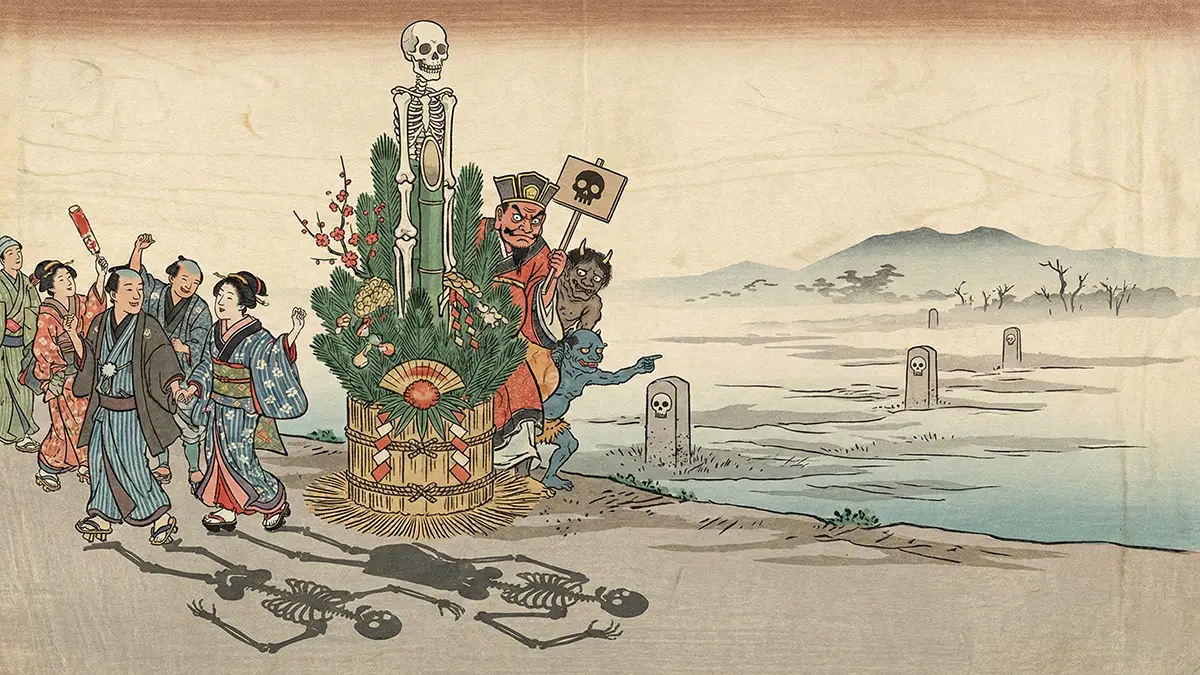 門松は冥土の旅の一里塚