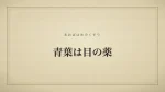 青葉は目の薬