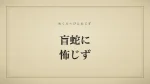 盲蛇に怖じず