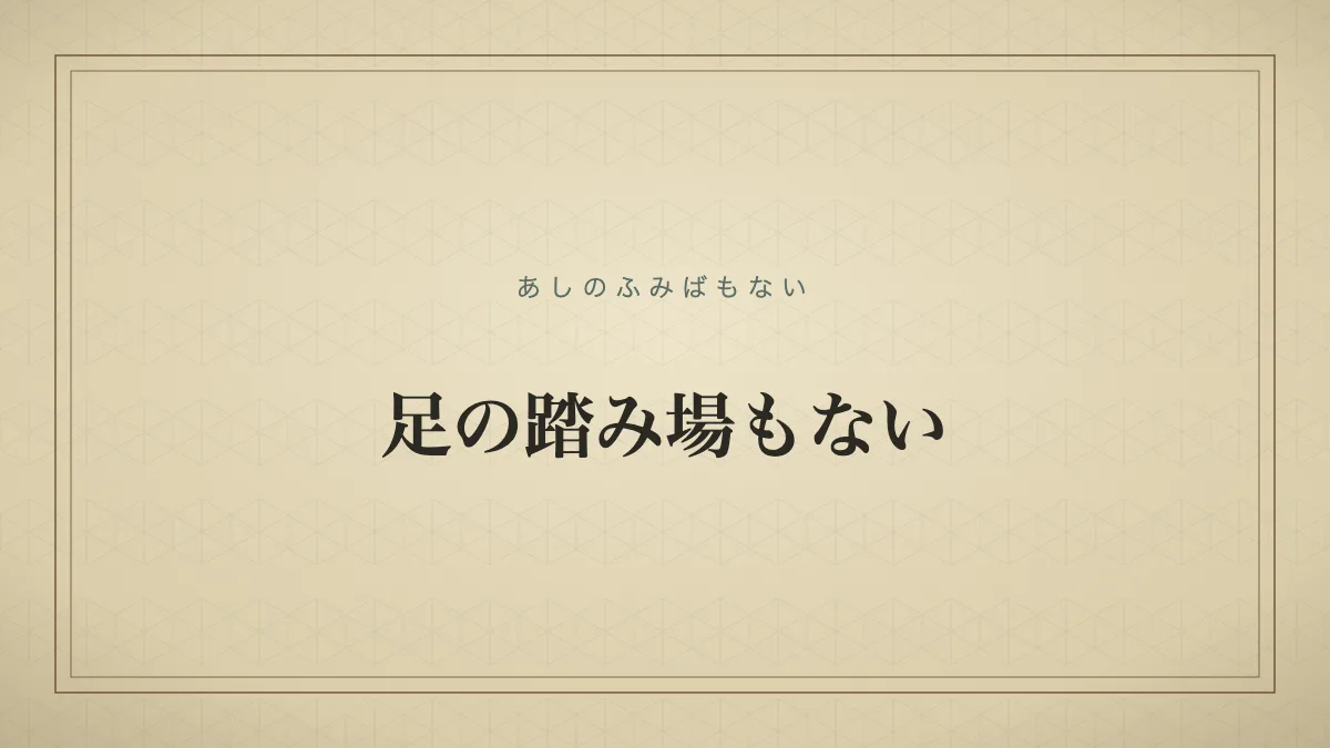 足の踏み場もない