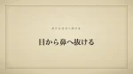 目から鼻へ抜ける