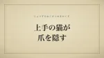 上手の猫が爪を隠す