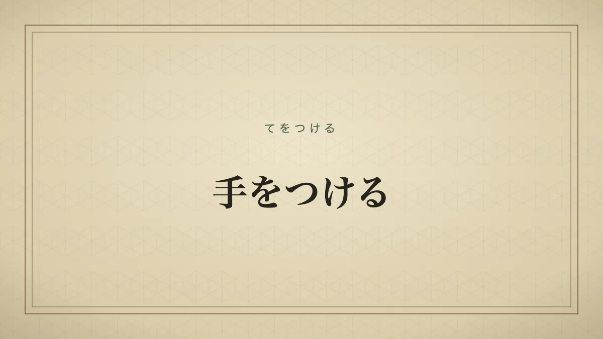 手をつける