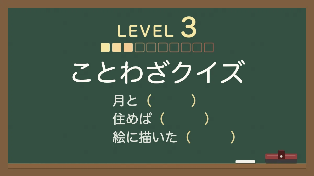 ことわざクイズ レベル3（少しやさしい）｜四択の穴埋め30問・答えと意味つき