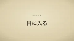 目に入る